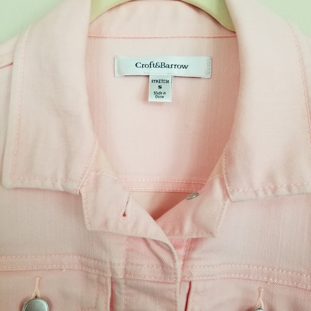 Croft & Barrow Pink Jean Jacket - Picture 3 of 5